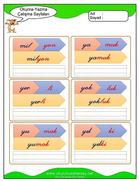 y sesi Grubu Çalışma Sayfaları